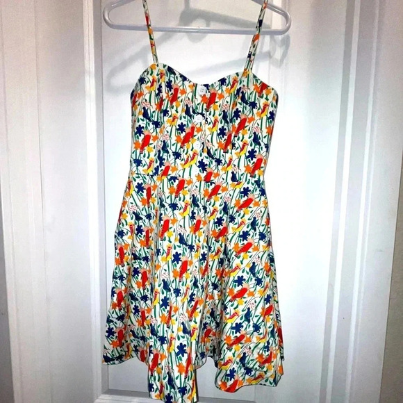 Alice + Olivia Nella Mini Dress in Bird Party 2 - Picture 1 of 3